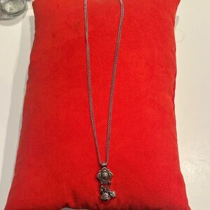 Brighton Silver Floral Pendant Necklace